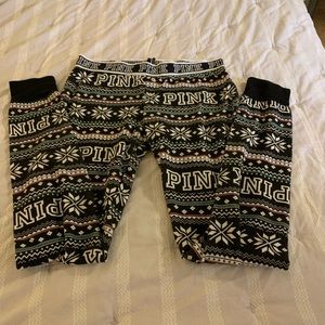 Pink thermal sleep pants